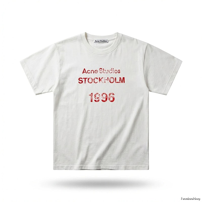 Acne Studios minimalist style white T-shirt