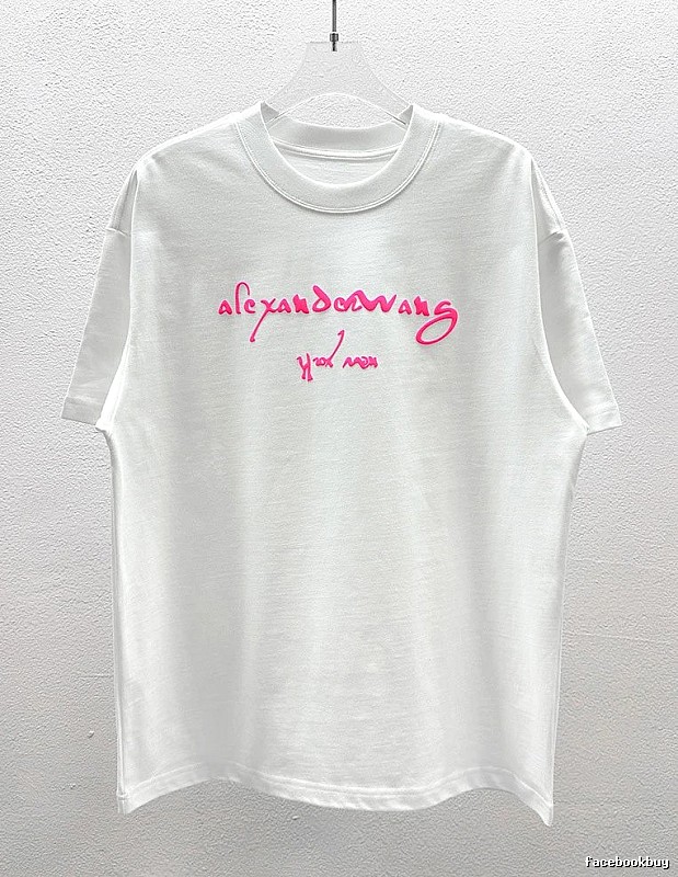 Alexander Wang Foam-Printed Cool & Trendy Style White T-Shirt