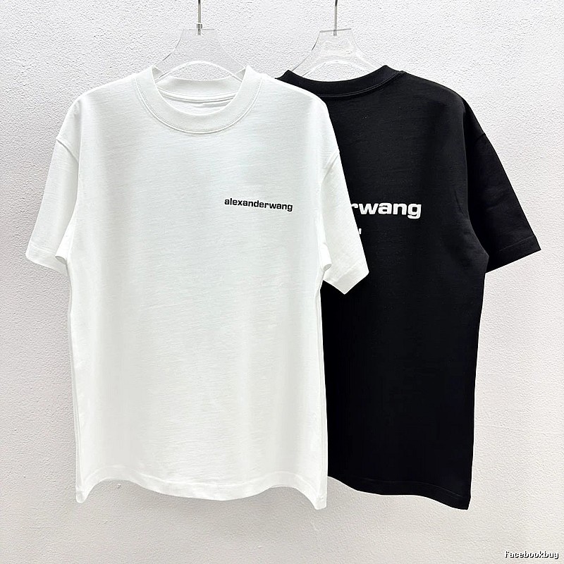 Alexander Wang Minimalist Lettering Black & White Short-sleeve T-shirt