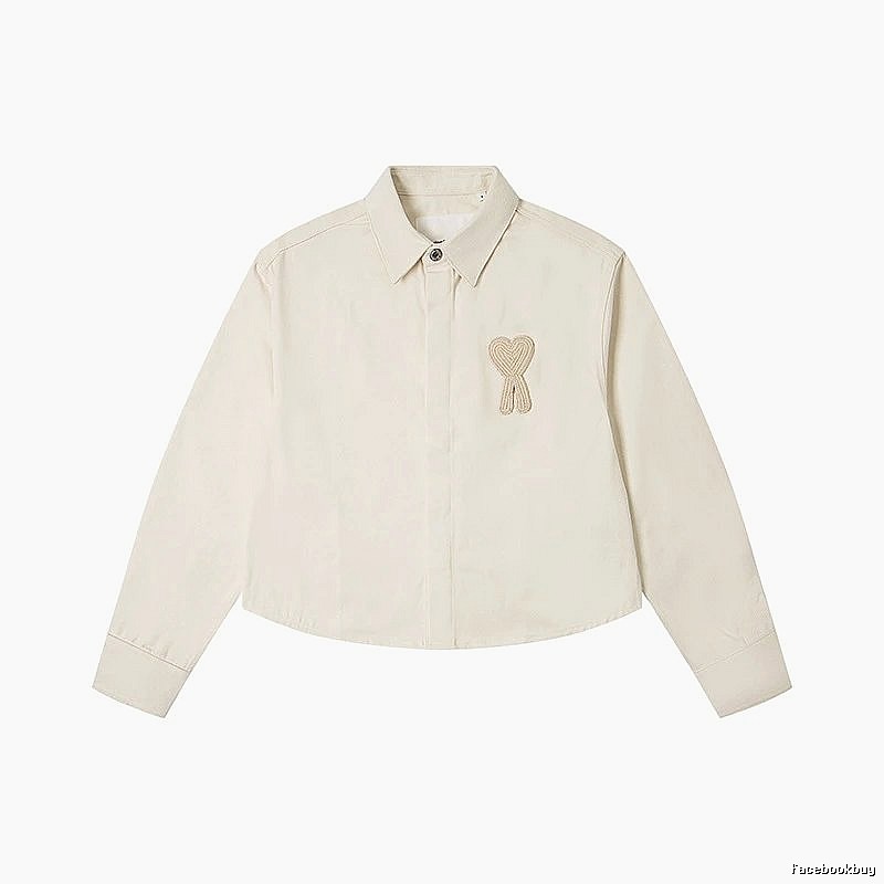 AMI embroidered love style white shirt