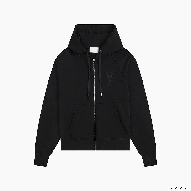 AMI Love Simple Style Black Hoodie