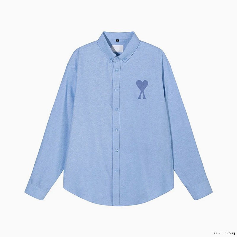 AMI Love Simple Style Blue Shirt