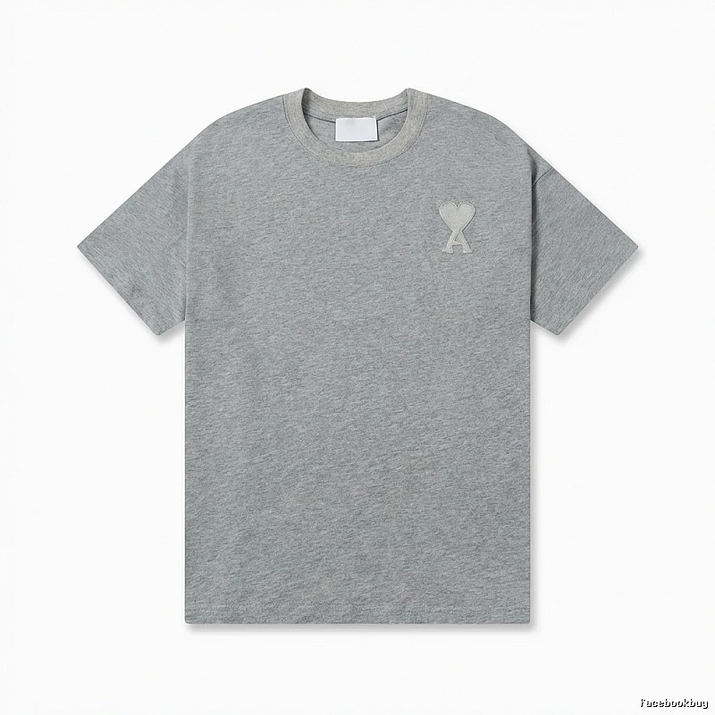 AMI Love Simple Style Gray T-shirt