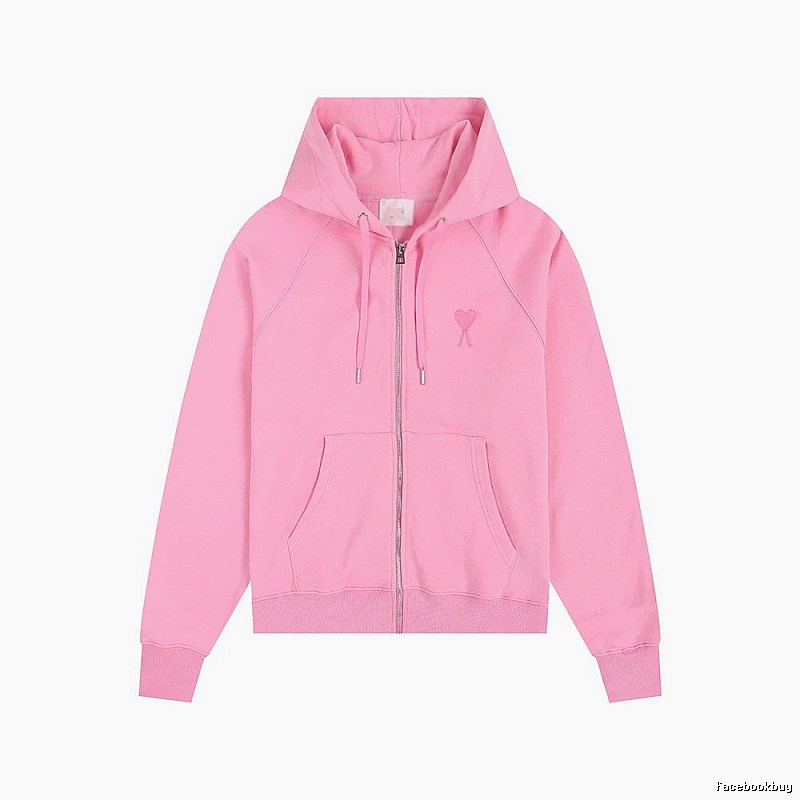 AMI Love Simple Style Pink Coat