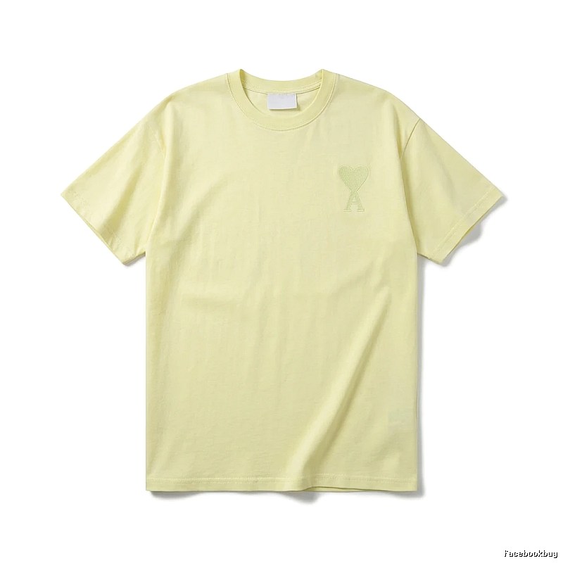 AMI Love Simple Style Yellow T-shirt
