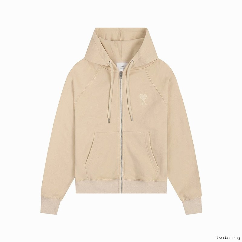 AMI minimalist style beige sweatshirt
