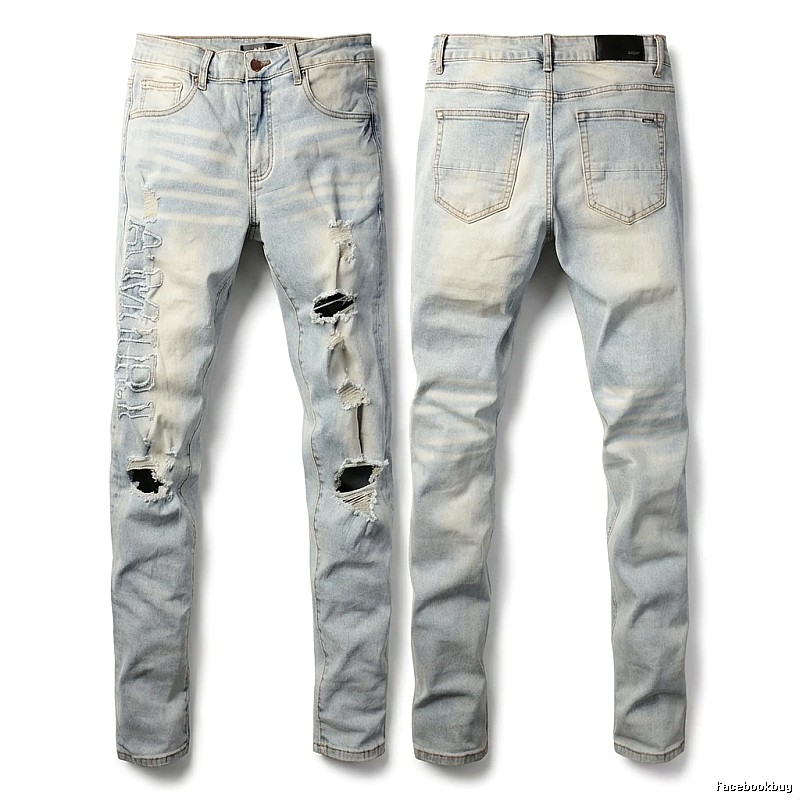 AMI Ripped Trendy Brand Jeans