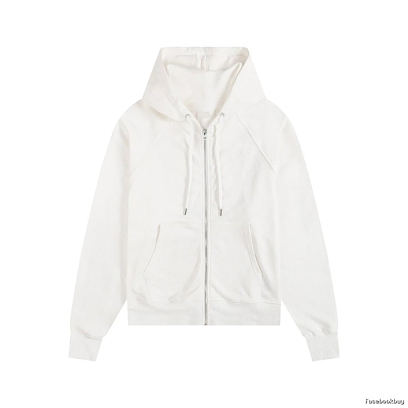 AMI simple style white hoodie