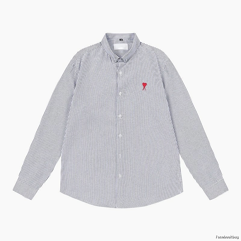 Ami striped minimalist style shirt
