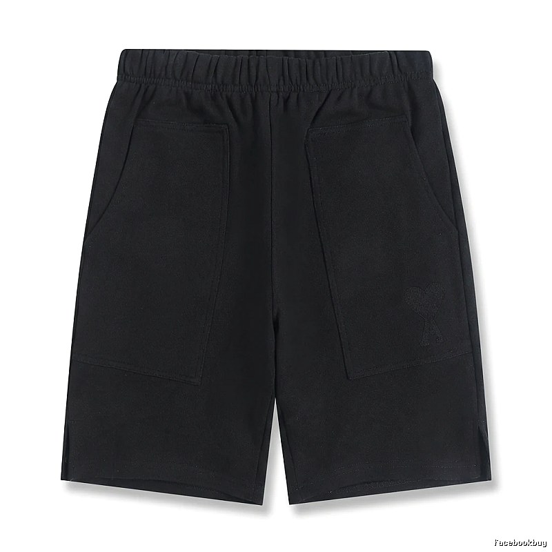 AMI Workwear Style Black Shorts