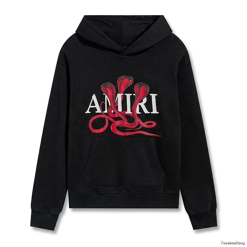 AMIRI black hoodie with snake print