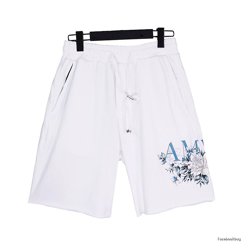 AMIRI High Street Style Floral Print White Shorts