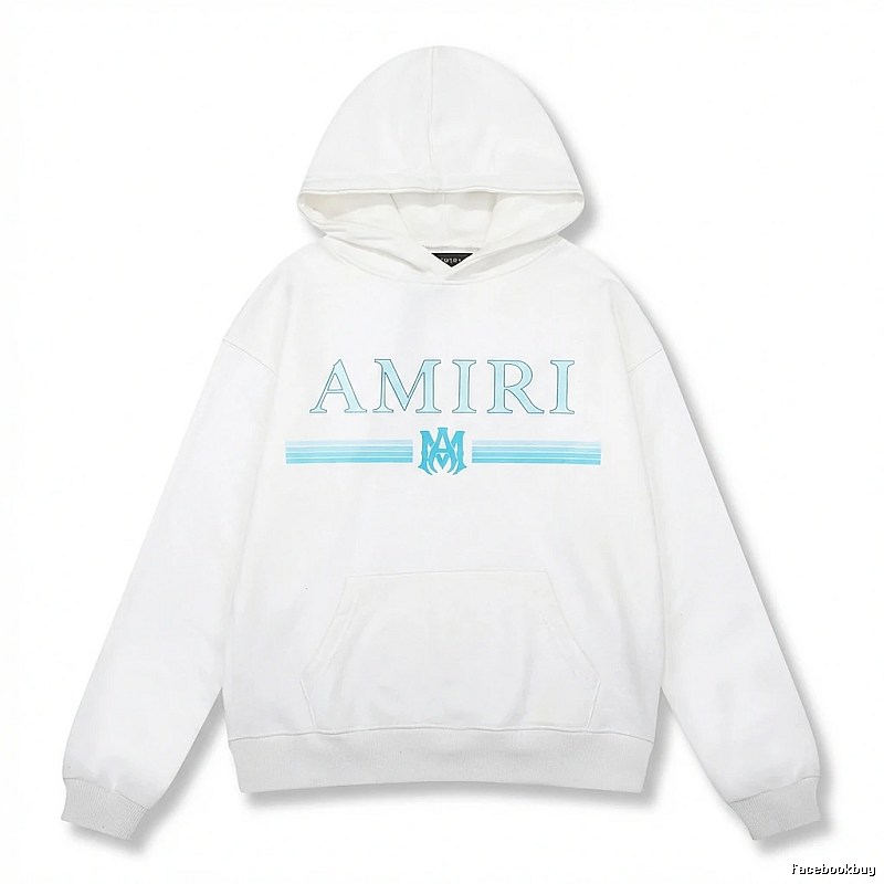 AMIRI letter - printed white hoodie
