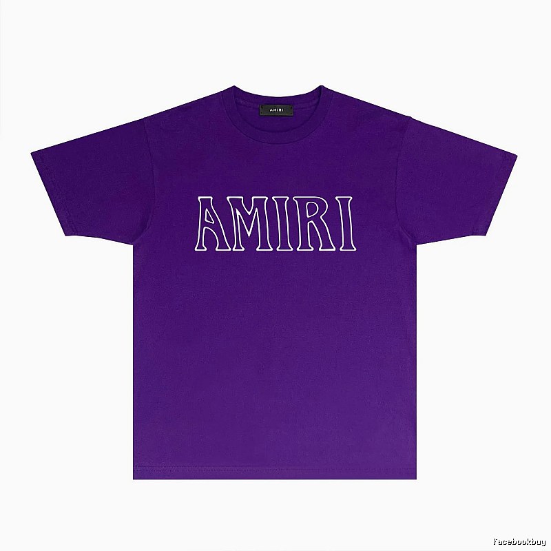 AMIRI minimalist style purple T-shirt