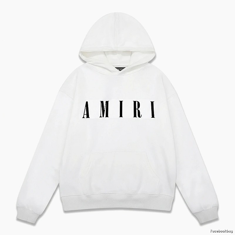 AMIRI minimalist style white hoodie