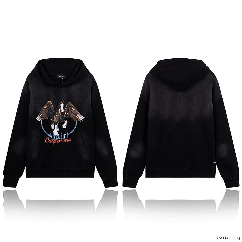 AMIRI Pegasus Retro Black Hoodie