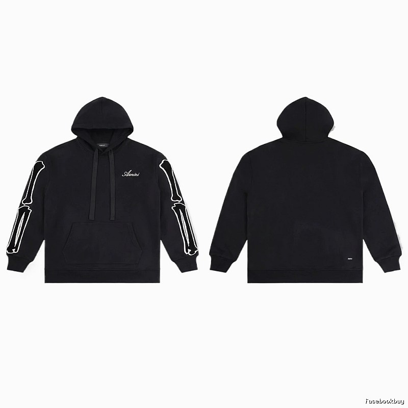 AMIRI Skull Style Black Hoodie