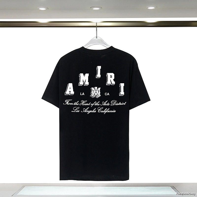 Amiri Streetwear Graphic T-shirt White Blue Amiri with Practical Shape