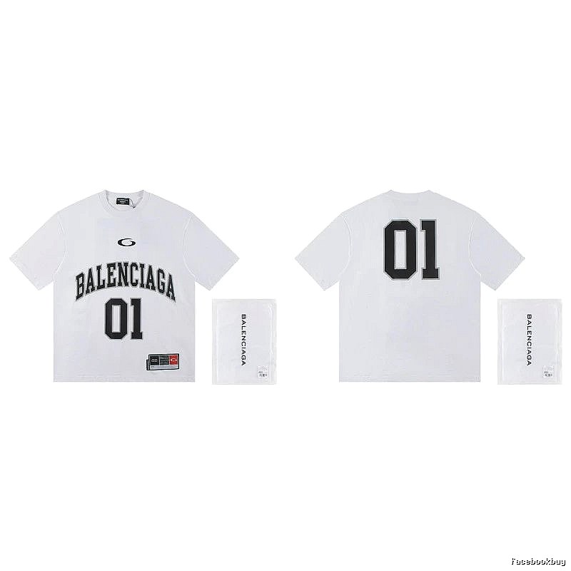 Balenciaga 01 Collection Street Style White Short-sleeve T-shirt