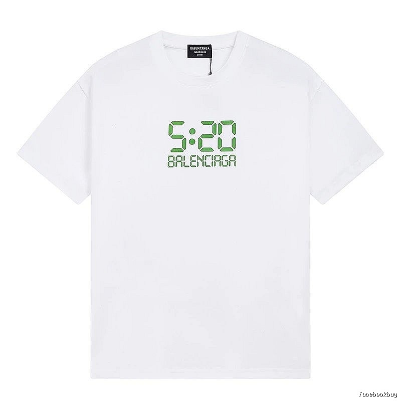 Balenciaga 5:20 Printed Trendy White T-Shirt