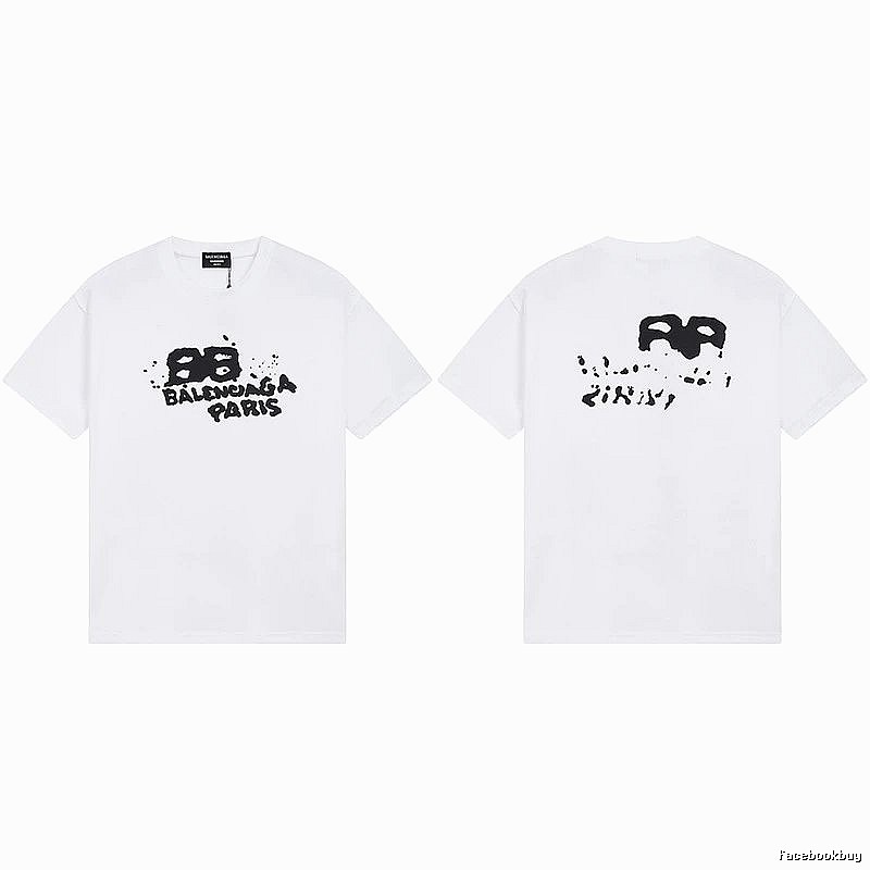 Balenciaga BB Print White T-shirt
