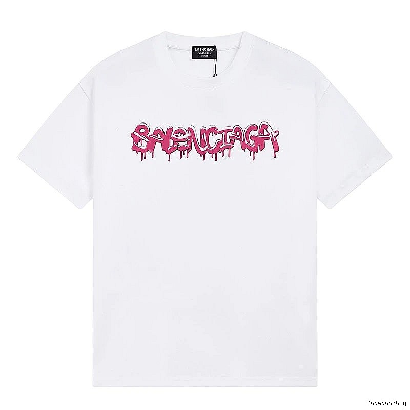 Balenciaga graffiti-style white T-shirt