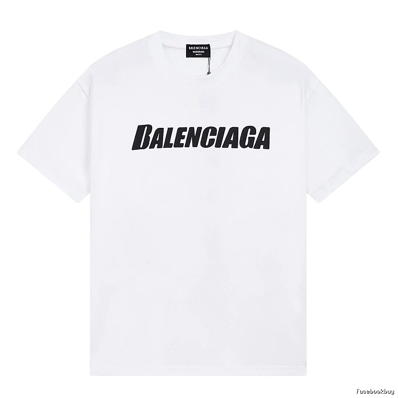 Balenciaga Letter Print Trendy White T-Shirt