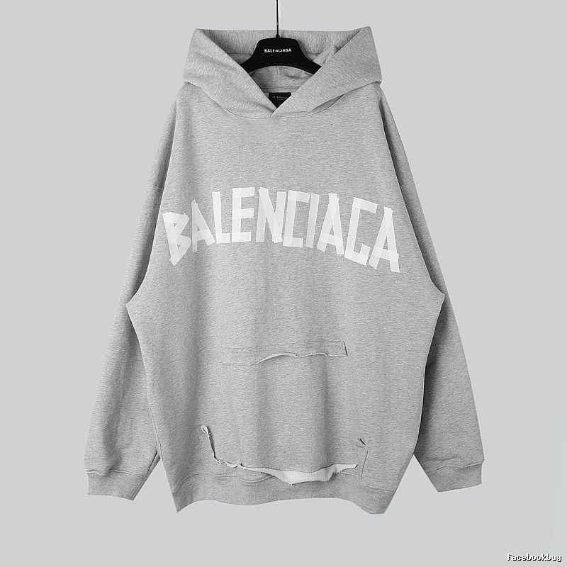 Balenciaga letter-style grey sweatshirt