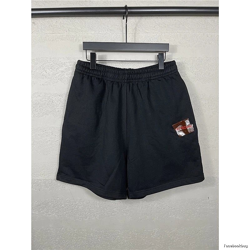Balenciaga minimalist black shorts