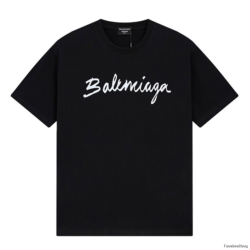 Balenciaga minimalist style black T-shirt