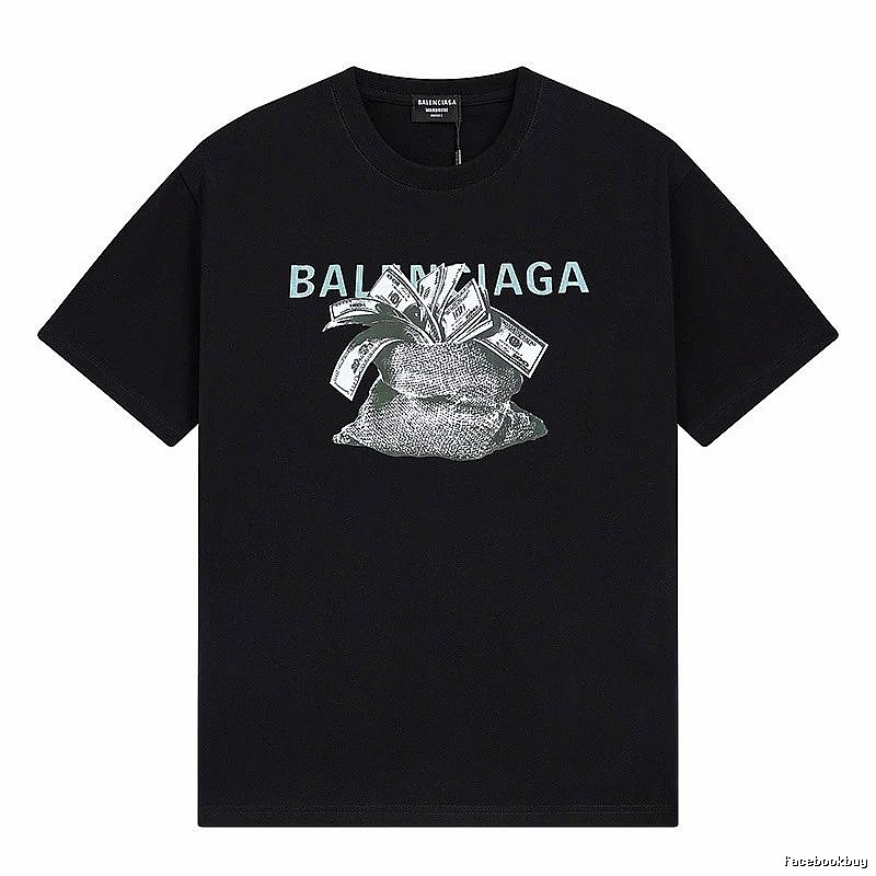 Balenciaga Money Bag Style Black T-shirt