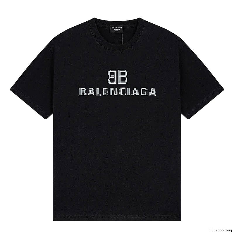 Balenciaga pixel-style black T-shirt