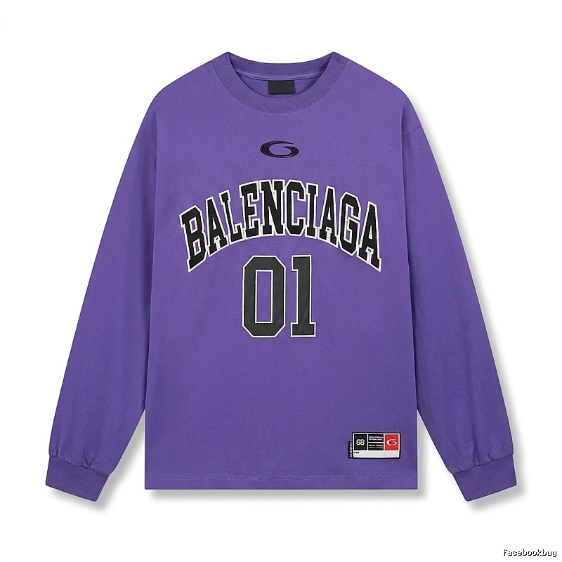 Balenciaga preppy style purple sweatshirt