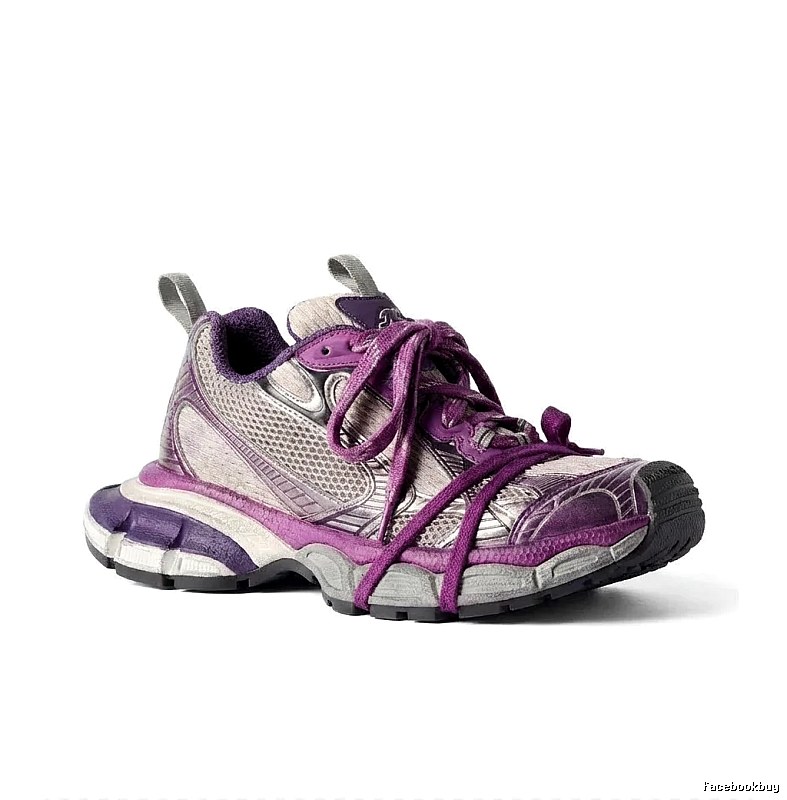 Balenciaga retro purple sports shoes