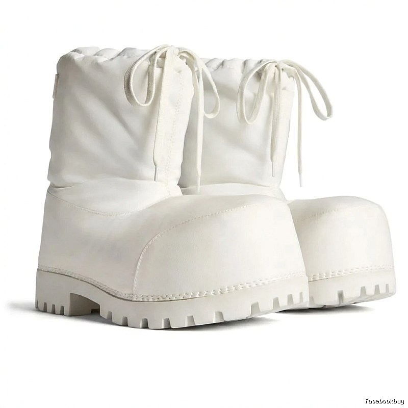 Balenciaga retro-style white boots