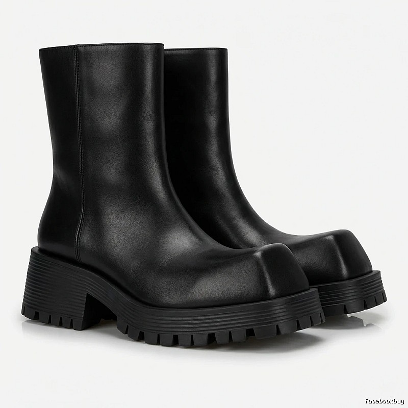 Balenciaga rubber black short boots