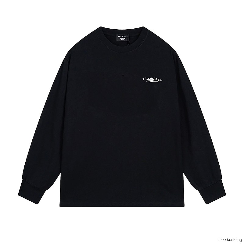 Balenciaga simple style black long-sleeved shirt
