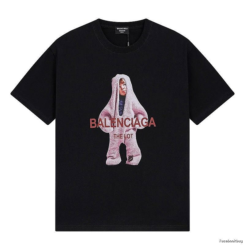 Balenciaga's childlike black T-shirt.
