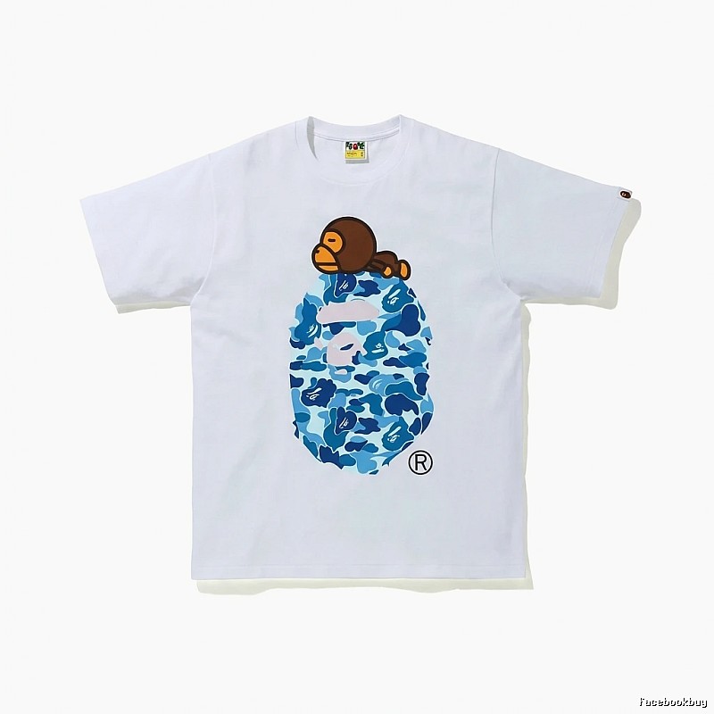 Bape Ape Camouflage Style White T-shirt
