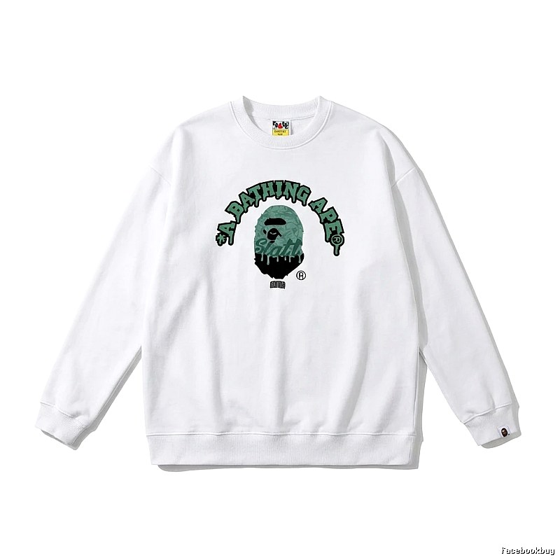 Bape Ape Head Cool White Sweatshirt
