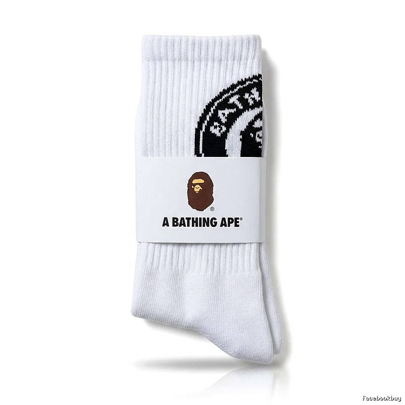 Bape Ape Head Trendy Socks (White)