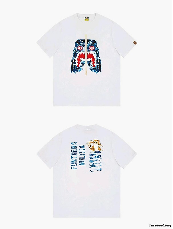Bape Shark Print White T-shirt