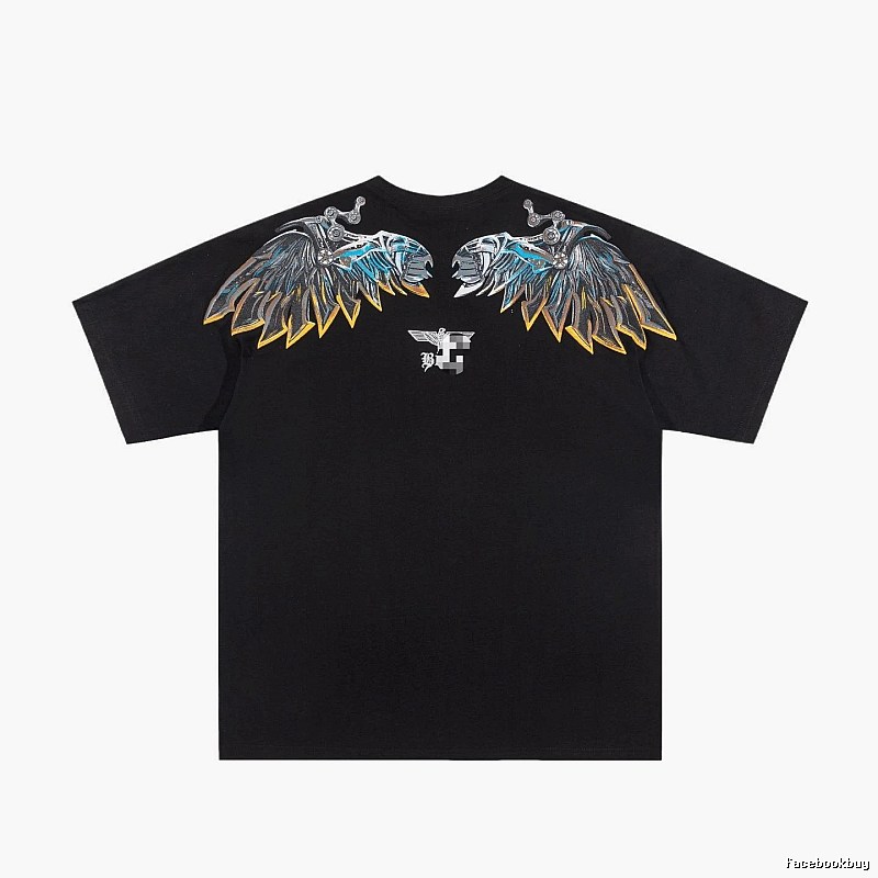 BOY Mechanical Wing Street Style Black Short Sleeve T-Shirt