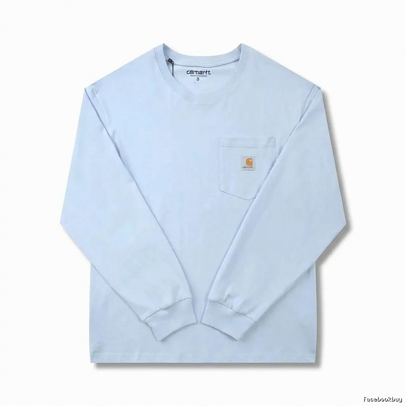 Carhartt basic simple style light blue long-sleeved