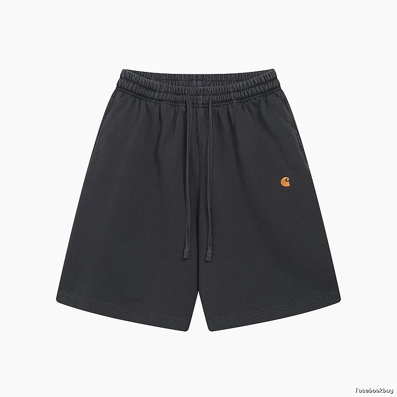 Carhartt Small Logo Workwear Style Carbon Black Casual Shorts