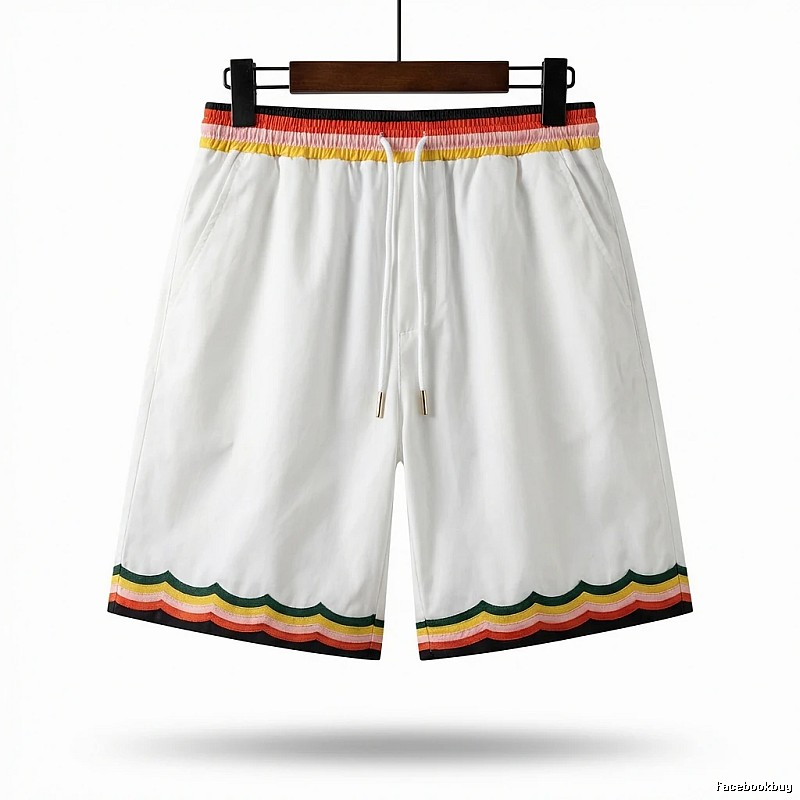 Casablanca Colorful Stripe White Shorts