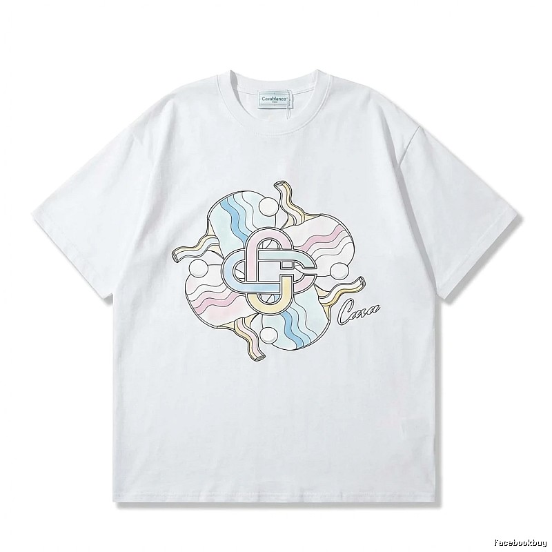 Casablanca Print Trendy White T-shirt