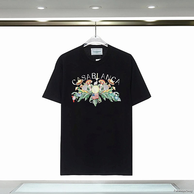 Casablanca - printed casual black T - shirt