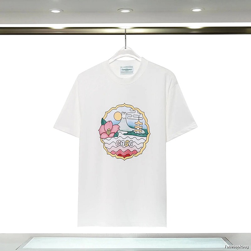 Casablanca - printed Japanese - style white T - shirt