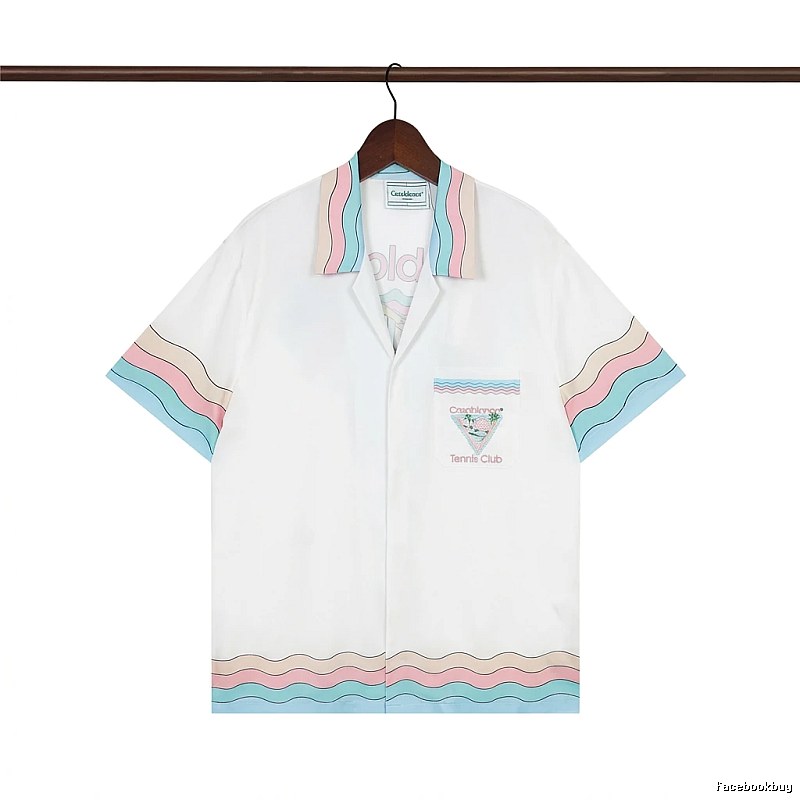 Casablanca stripe retro-style white shirt